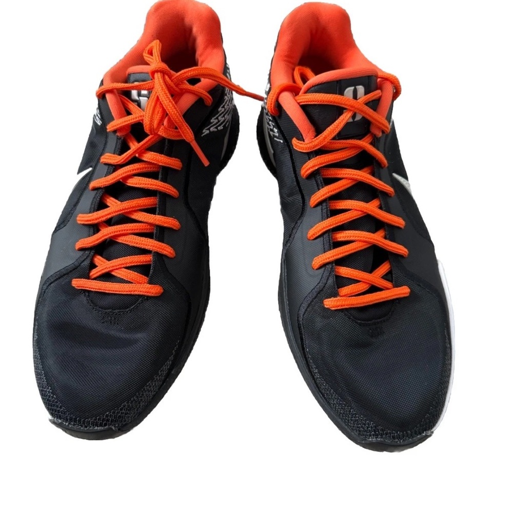 Nike Black Sneakers with Bright Orange Lining